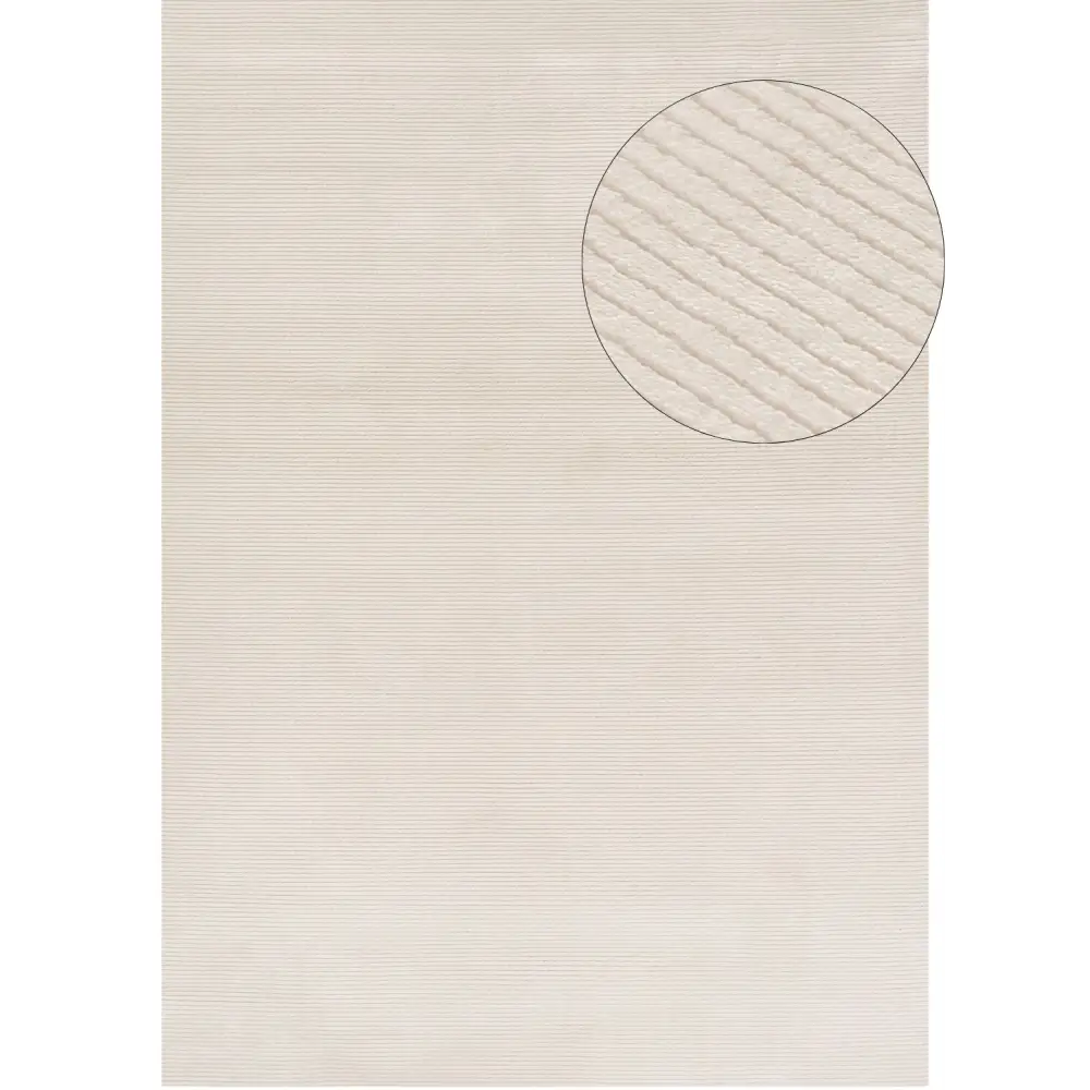 Carmel Cream Striped Rug | 6010 - 80X150 cm - Rugs