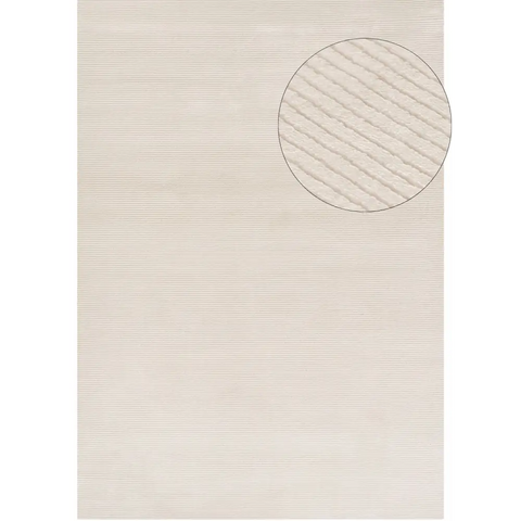 Carmel Cream Striped Rug | 6010 - 80X150 cm - Rugs