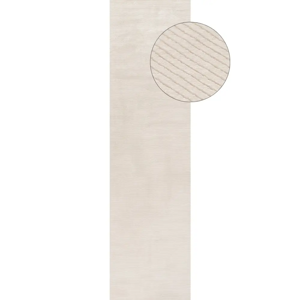 Carmel Cream Striped Rug | 6010 - 80X300 cm - Rugs