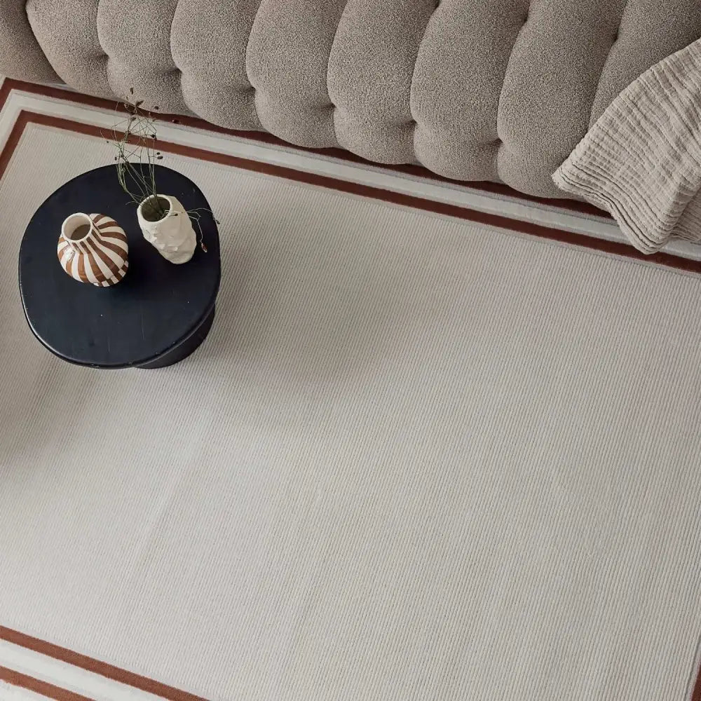 Carmel Cream-Terra Bordered Rug | 6060 - Rugs