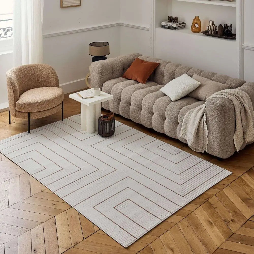 Carmel Cream-Terra Geometric Rug | 6040 - Rugs