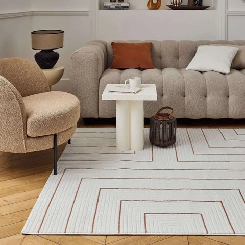Carmel Cream-Terra Geometric Rug | 6040 - Rugs