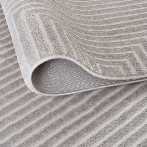 Carmel Grey-Cream Geometric Rug | 6050 - Rugs