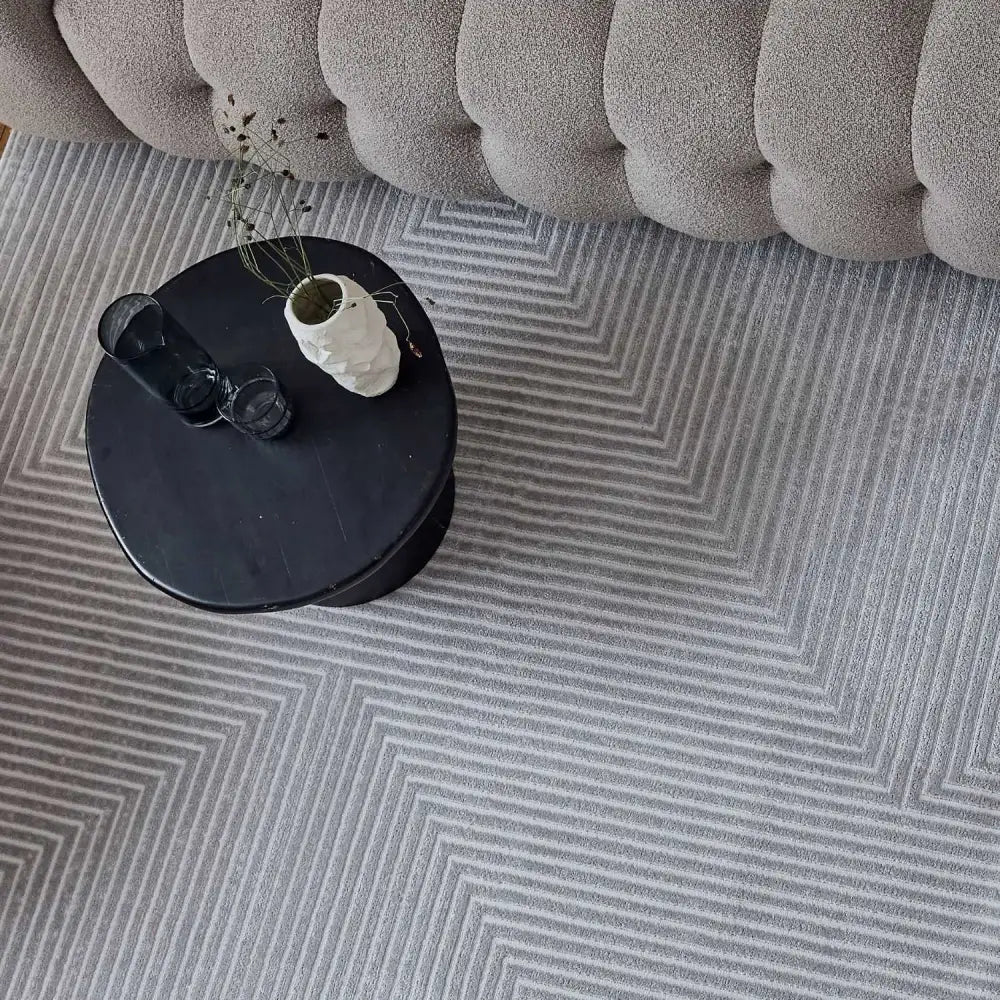 Carmel Grey-Cream Geometric Rug | 6050 - Rugs