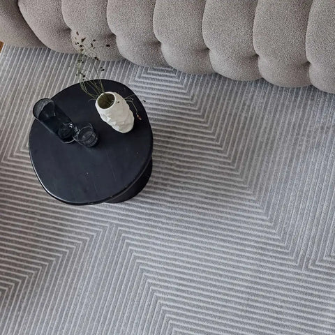 Carmel Grey-Cream Geometric Rug | 6050 - Rugs