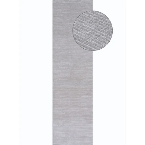 Carmel Grey-Cream Striped Rug | 6020 - 80X300 cm - Rugs