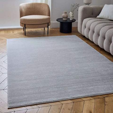 Carmel Grey-Cream Striped Rug | 6020 - Rugs