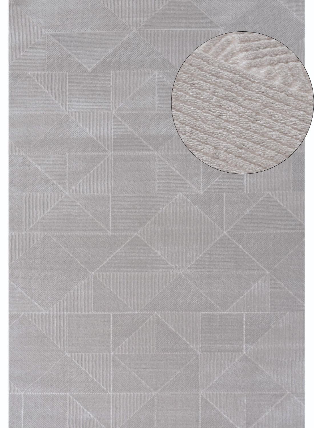 Carmel grey rug abstract with a gray geometric pattern and textured woven surface perfect for modern spaces