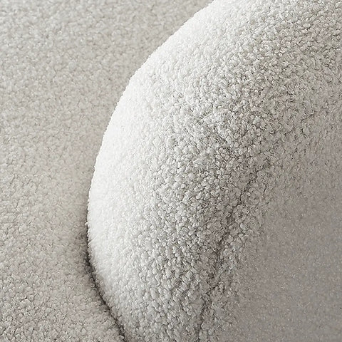 Carmen Armchair With Footstool White Boucle