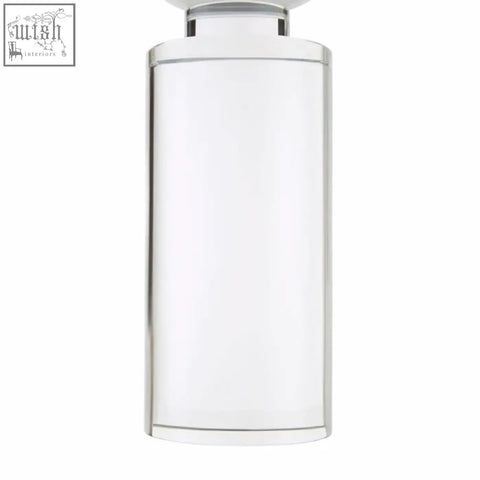 Clear glass crystal candle holder with silver metallic cap and base perfect for small candles