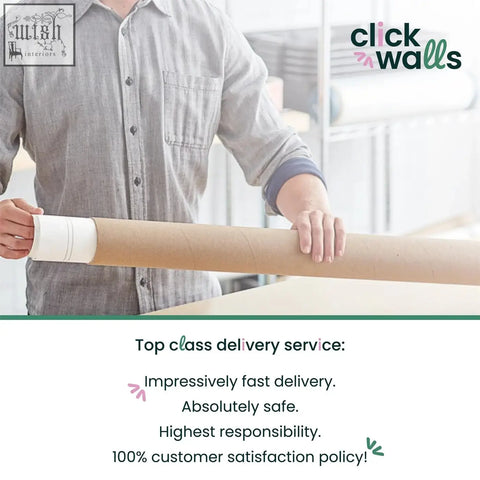A long brown cardboard tube with a white paper end cap for trucks wall decals nursery decor kids room stickers