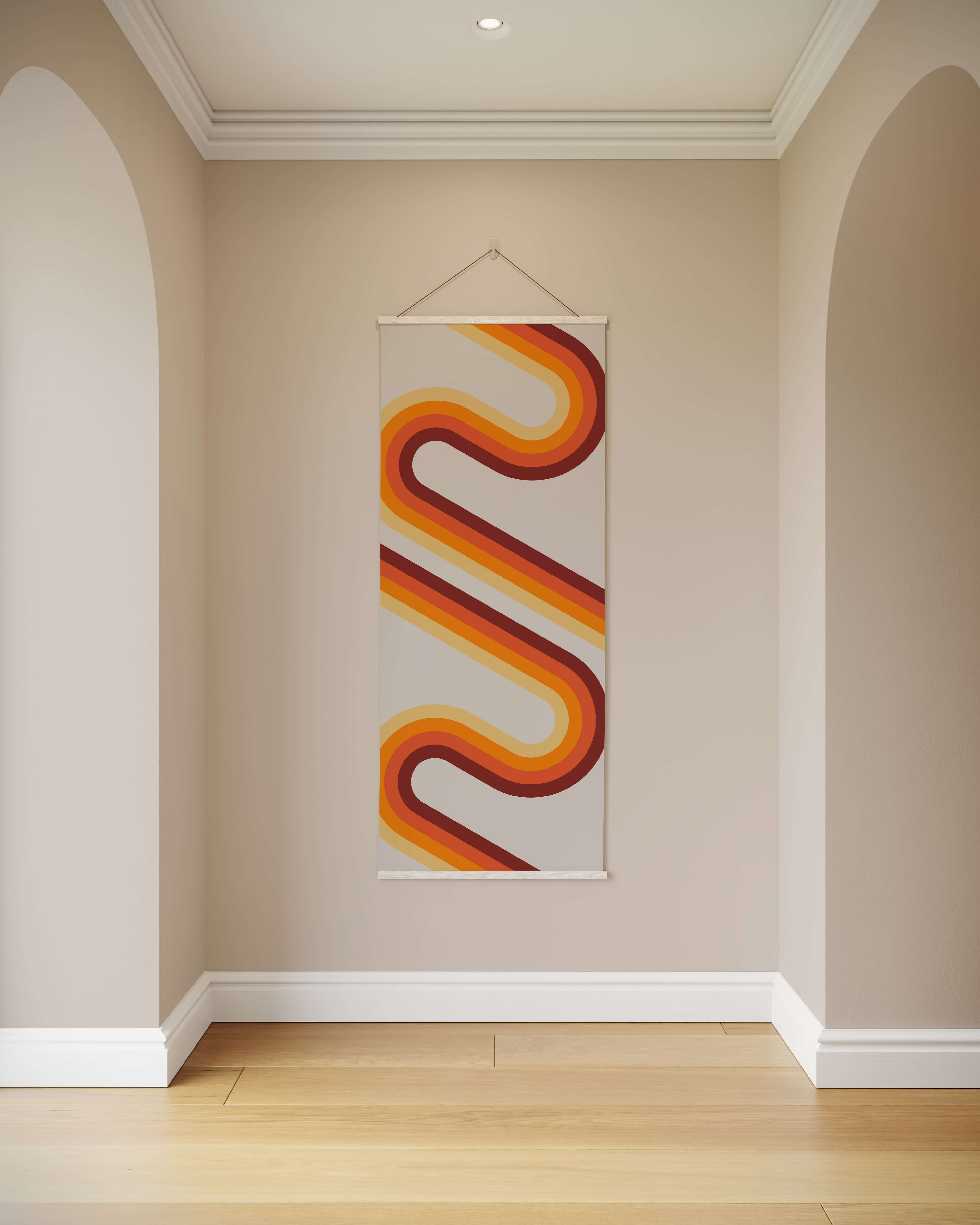 Vintage Retro Lines Tapestry