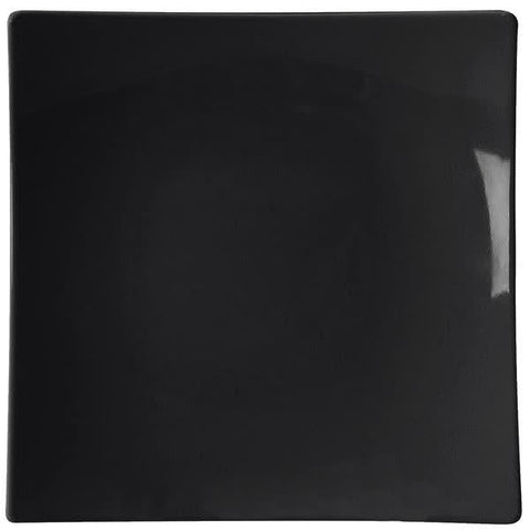 Classic Black Square Melamine Flare Plate 150mm - Pack Of 12