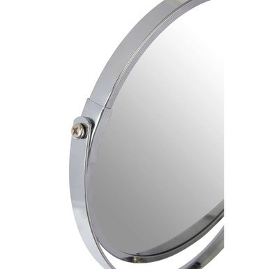 Chrome finished cassini wall mounted extending mirror with circular frame and visible screw detail for easy adjustment
