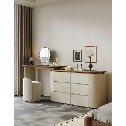 Catalina Corner Dressing Table With Mirror Solid Wood