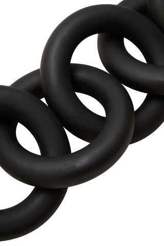 Cato Black Wooden 5 Link Chain Decor