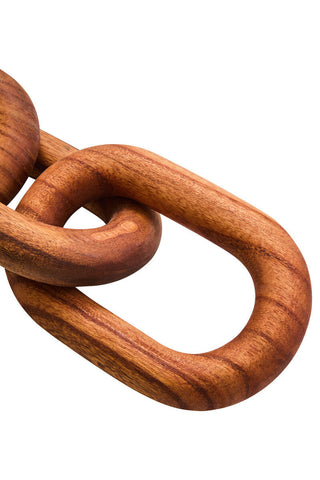 Cato Brown Wood 3 Link Chain Decor