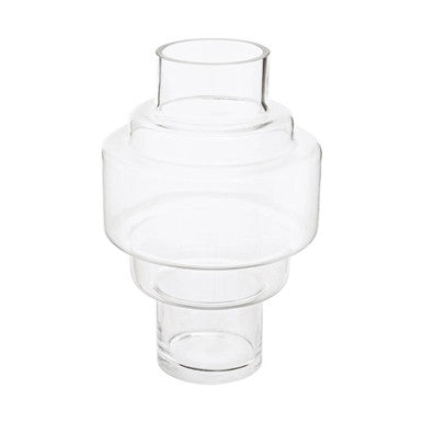 Cayden Stacked Design Small Glass Vase