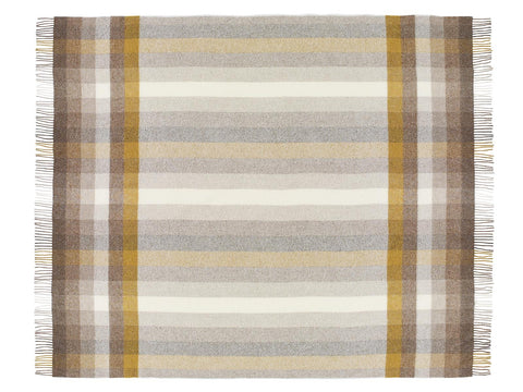Woodale Pure New Wool Shetland Throw - Gold