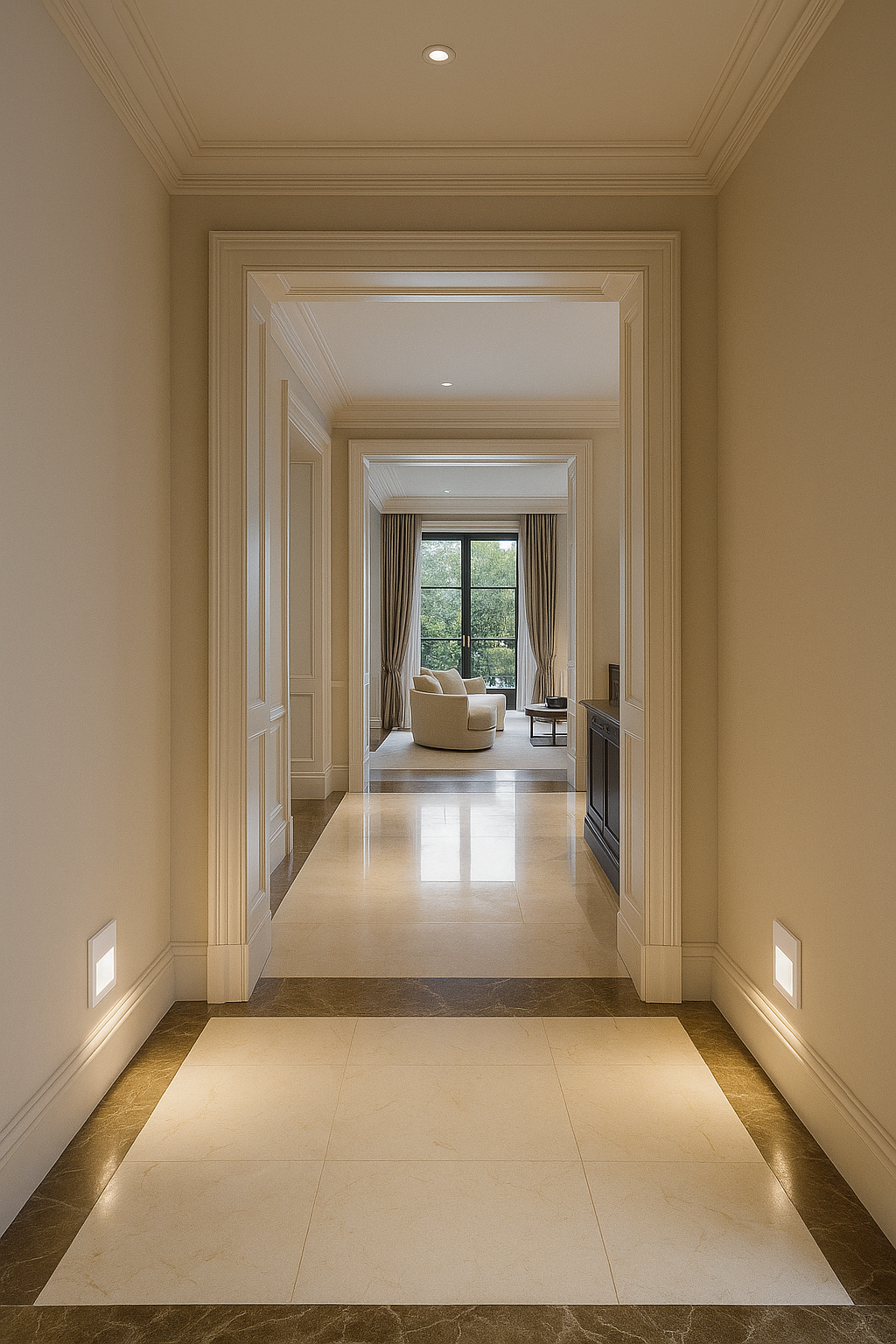 Indoor Square Wall Recessed - 68007- 1,5 W Wall recessed LED light, ideal for step and corridor illumination  Supplied complete with non-dimmable LED driver