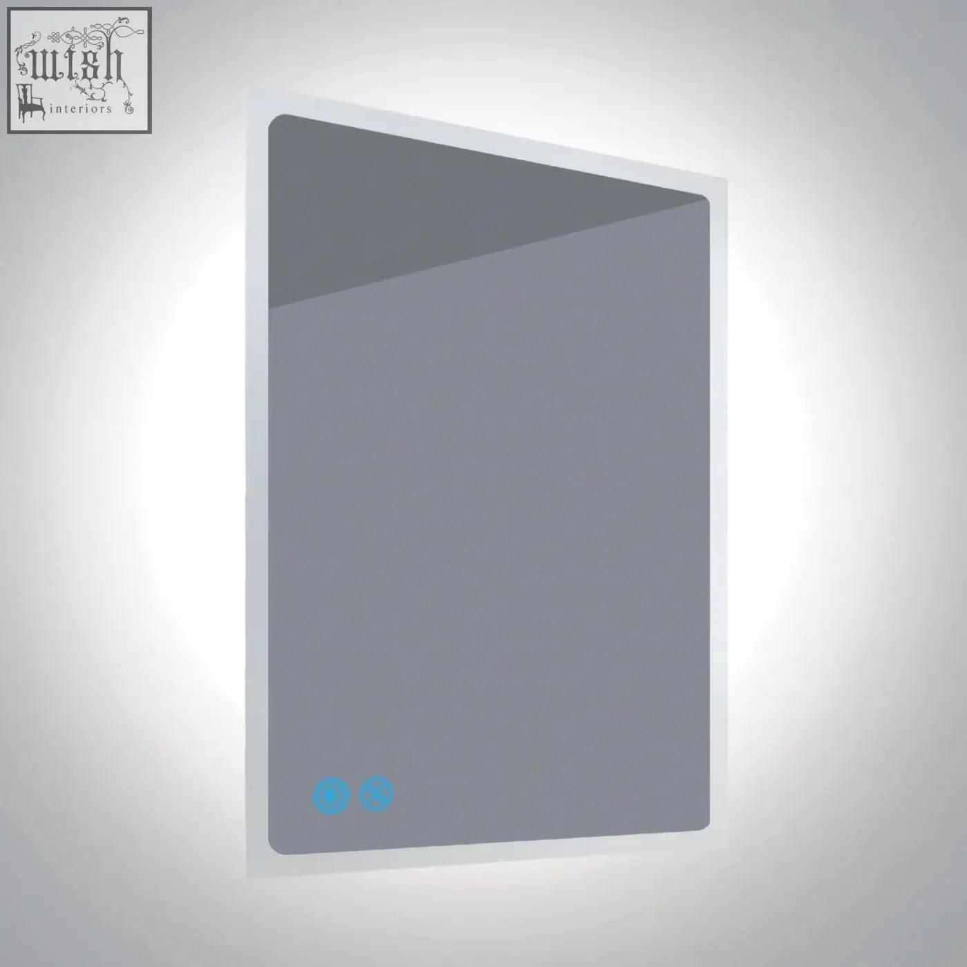 Modern rectangular cct v defog mirror 60208a with white frame led lighting square mirror and defog function