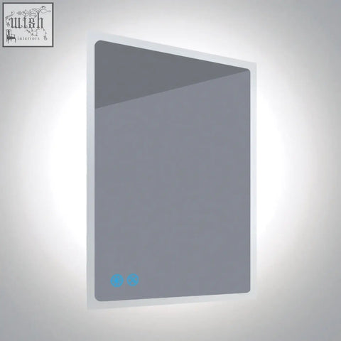 Modern rectangular cct v defog mirror 60208a with white frame led lighting square mirror and defog function