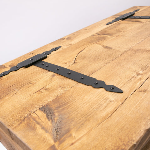 Hairpin Storage Chest - Wooden Blanket Box Trunk