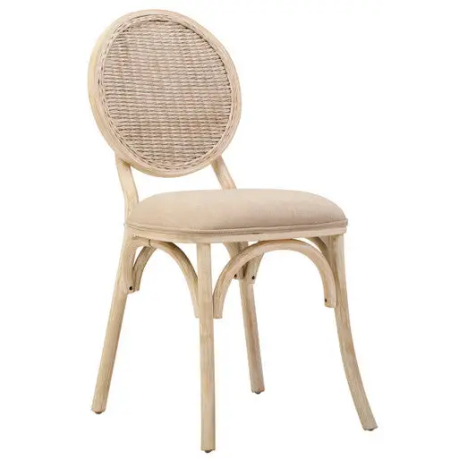 Cebu White Wash Elm Wood Dining Chair - Dining Chair
