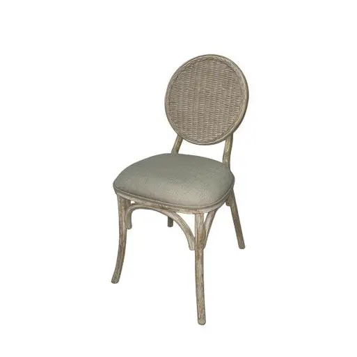 Cebu White Wash Elm Wood Dining Chair - Dining Chair