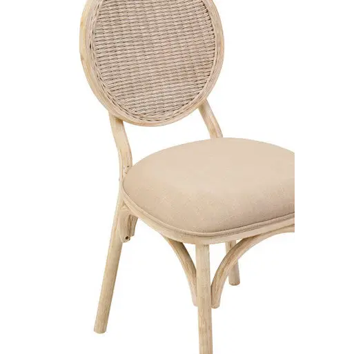 Cebu White Wash Elm Wood Dining Chair - Dining Chair