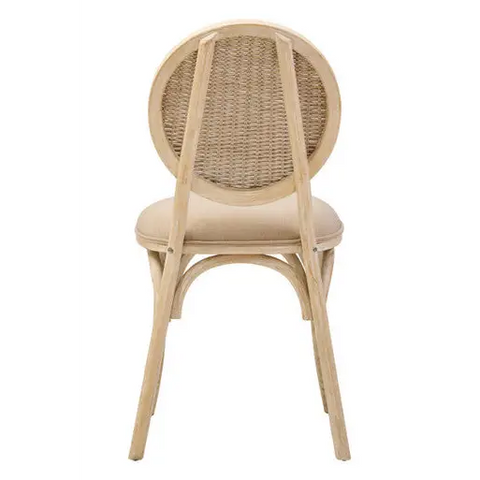 Cebu White Wash Elm Wood Dining Chair - Dining Chair