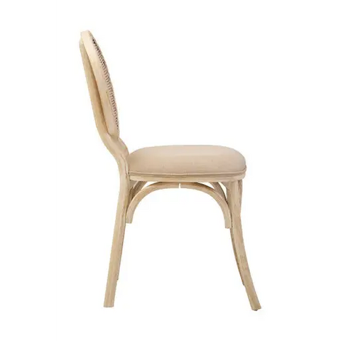 Cebu White Wash Elm Wood Dining Chair - Dining Chair