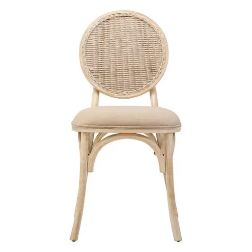 Cebu White Wash Elm Wood Dining Chair - Dining Chair