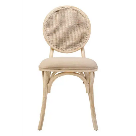 Cebu White Wash Elm Wood Dining Chair - Dining Chair