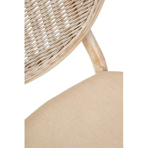 Cebu White Wash Elm Wood Dining Chair - Dining Chair