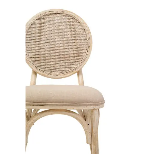 Cebu White Wash Elm Wood Dining Chair - Dining Chair
