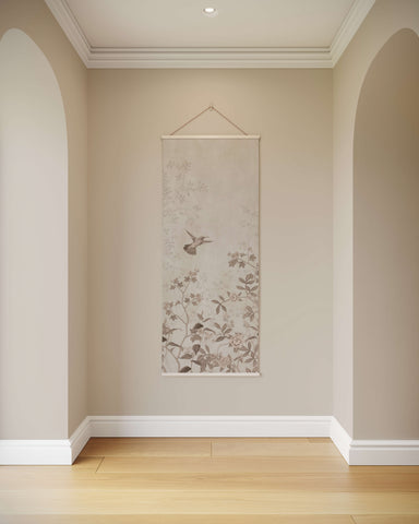 Vintage Tropical Bird & Branch Tapestry