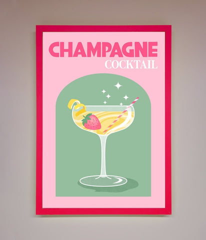 Champagne Cocktail Framed Poster
