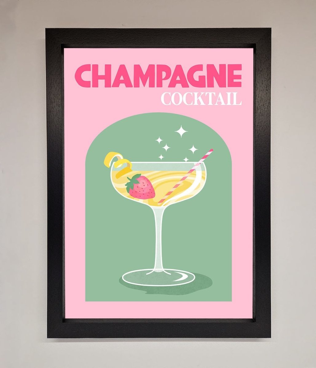 Champagne Cocktail Framed Poster