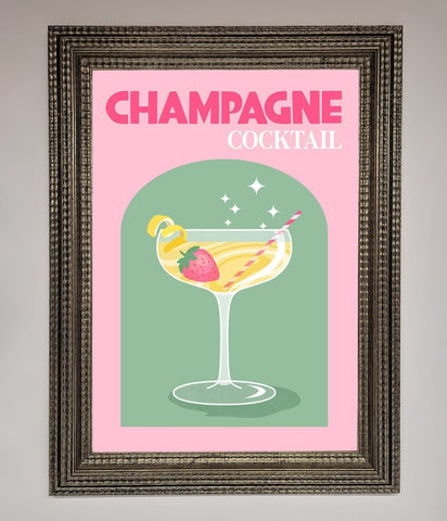 Champagne Cocktail Framed Poster