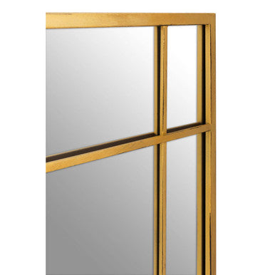 Charlene Brushed Gold Rectangular Wall Mirror