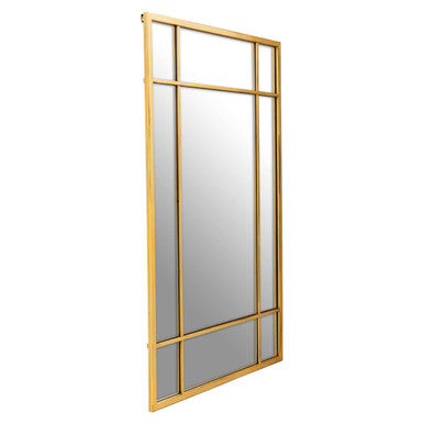 Charlene Brushed Gold Rectangular Wall Mirror