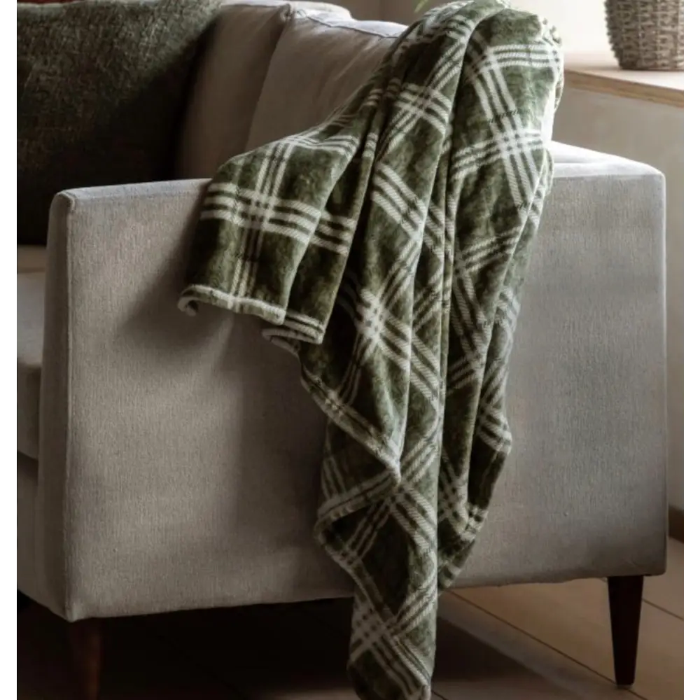 Check Fleece Throw 180 cm x 140 cm - throw