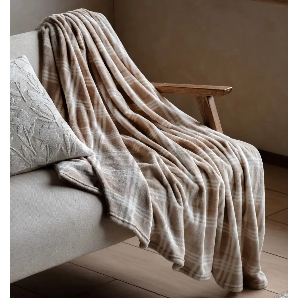 Check Fleece Throw 180 cm x 140 cm - throw
