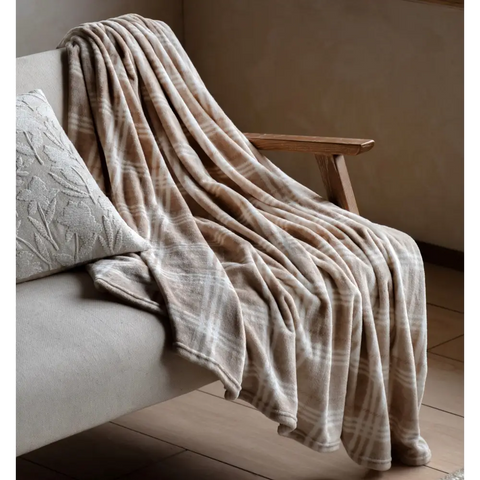 Check Fleece Throw 180 cm x 140 cm - throw