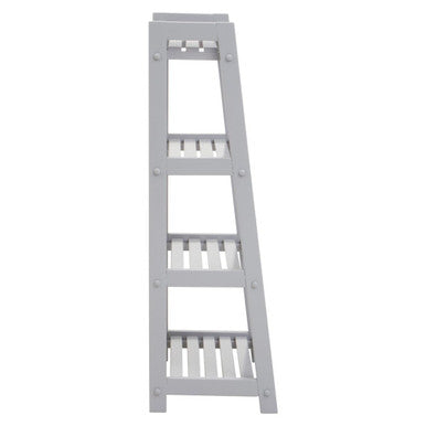 Chester Grey Wood Four Tier Shelf Unit