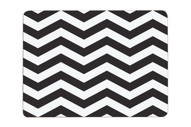 Black and white chevron patterned mousepad from chevron set of four placemats choose orsina design