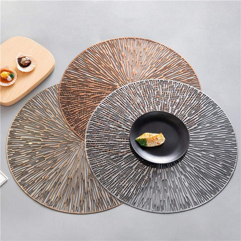 Chic Home Placemats - Gold - Set of 2