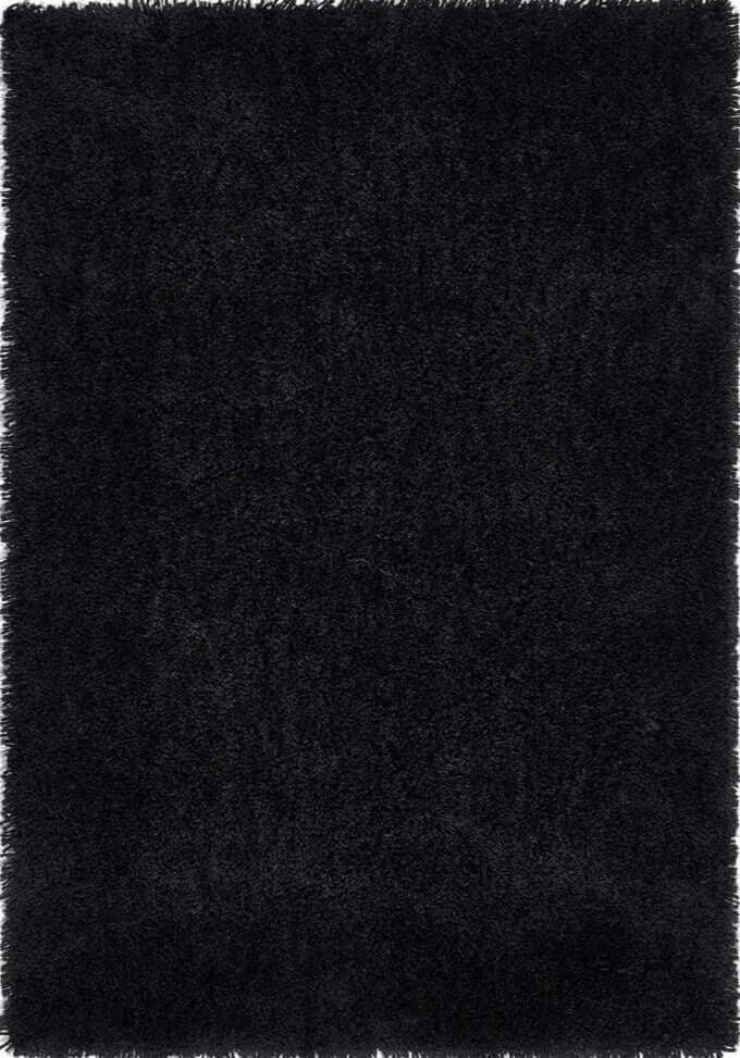 Black shaggy rug chicago black shaggy with plush textured surface and fringed edges perfect for cozy spaces