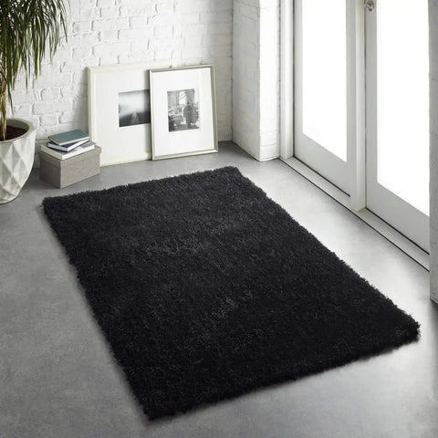 Chicago Black Shaggy Rug - Rugs